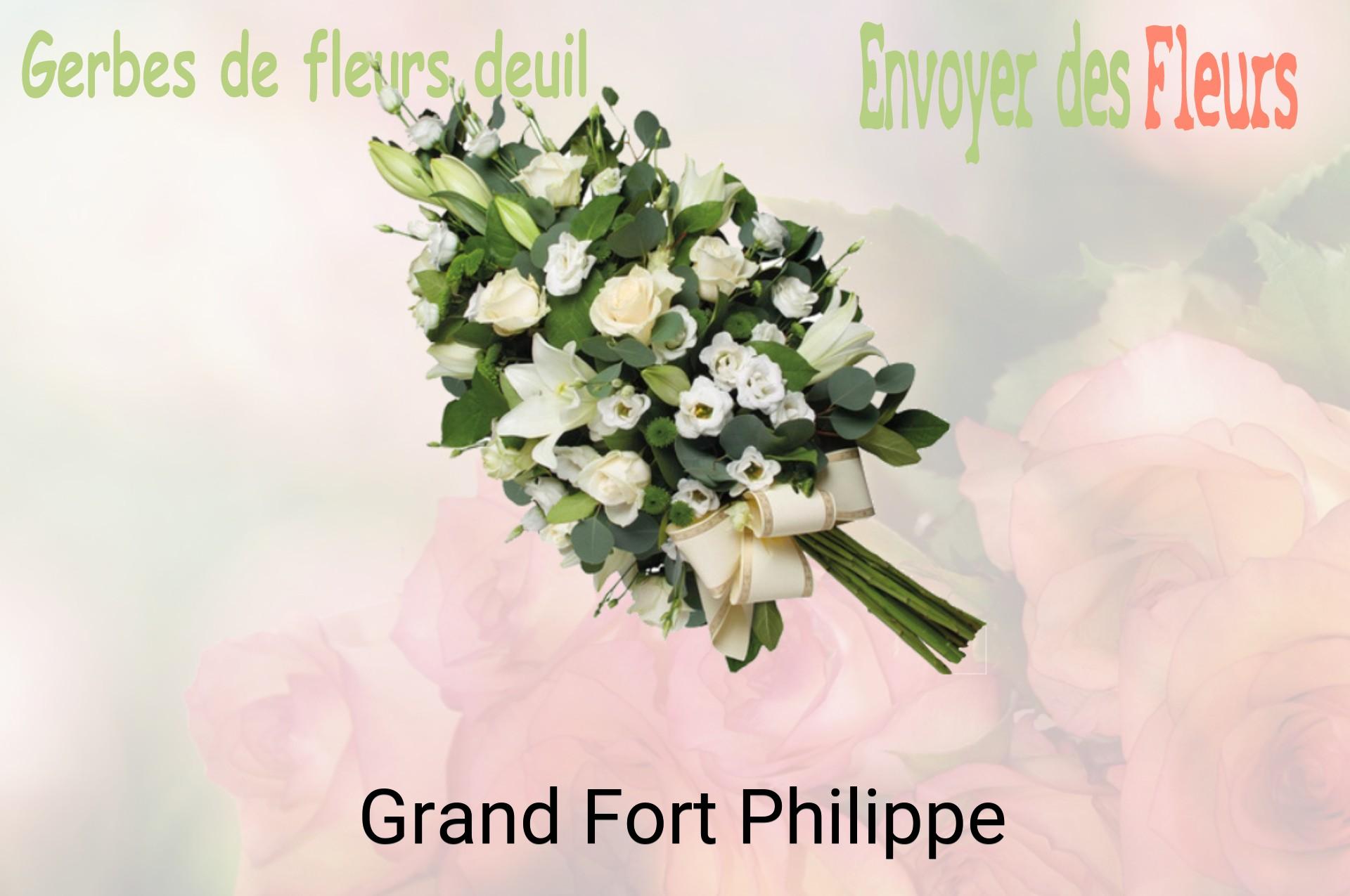 Gerbe de fleurs de deuil livrée à Grand-Fort-Philippe